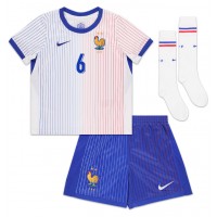 Camiseta Francia Eduardo Camavinga #6 Segunda Equipación Replica Eurocopa 2024 para niños mangas cortas (+ Pantalones cortos)